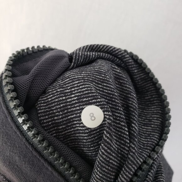 Lululemon Define Jacket Heathered Black Size 8 Luon Full Zip Yoga Gym Running - Picture 4 of 10